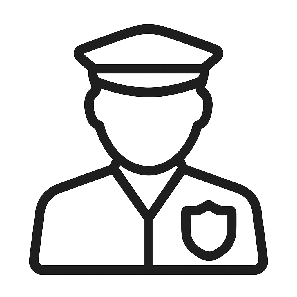 Fysieke bewaking icoon